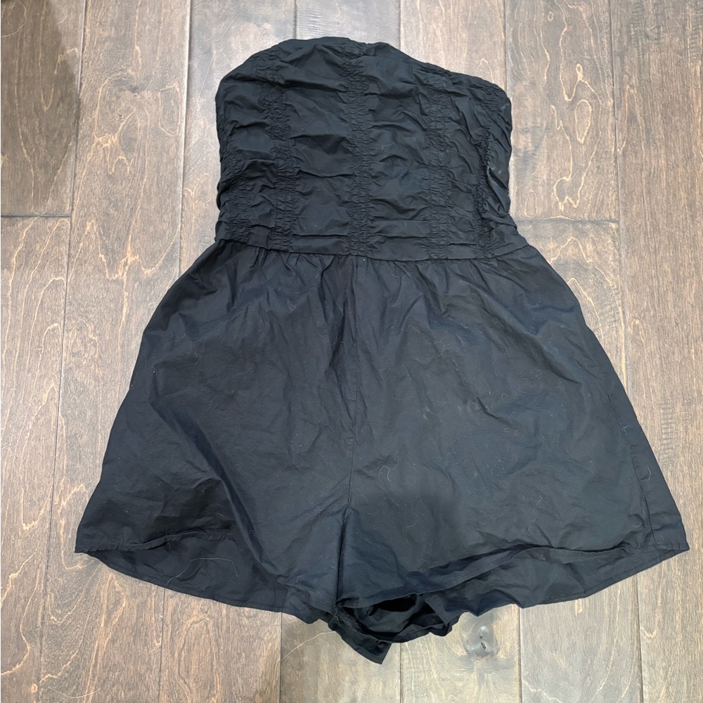 American Eagle Outfitters Black Smocked Skirt